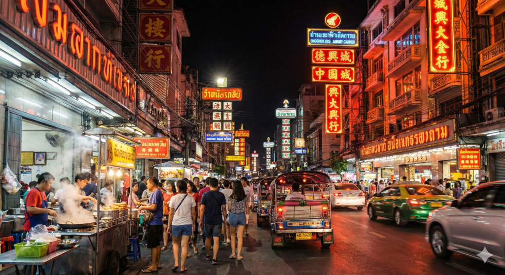 chinatown bij nacht (yaowarat road)